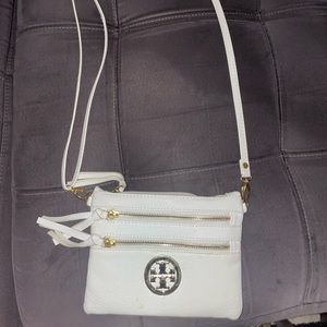 White Tory Burch cross body bag